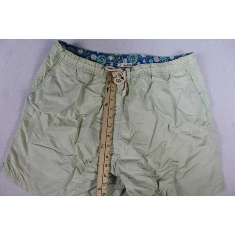 Peter Millar Men Green Board Shorts Summer Beach Casual Size Large